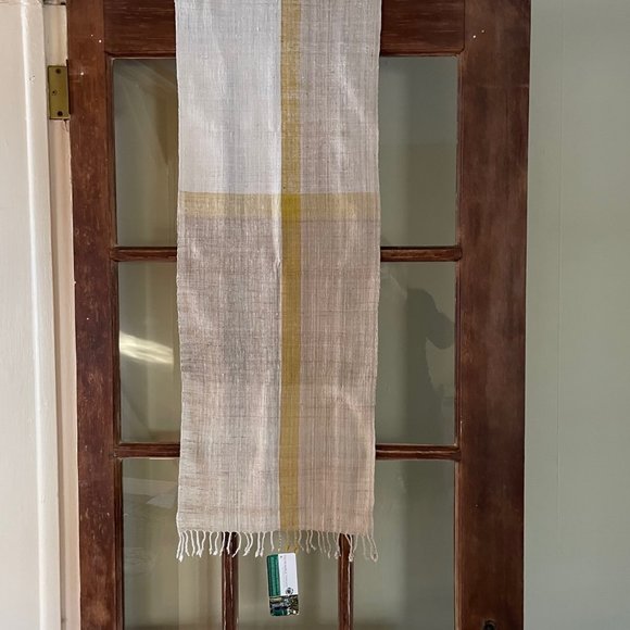 Sustainable Threads | Organic Silk Artisan-Made Scarf or Runner, NWT - Picture 2 of 6